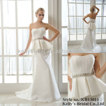 Ägypten Hochzeitskleid süße Herz Hals einfache Stil Satin Mode Brautkleid aus China oder Hochzeit Kleid Hersteller China